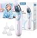 Aspiratore Nasale , Bichiro detergente elettrico per naso nasale e cerume per orecchie con 4 ugelli riutilizzabili per succhiasangue per neonati, bambini piccoli e neonati