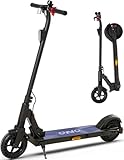 Electric Scooter for Big Kids/Teens - 250W Motor, 15.5 mph Top Speed, Rear Foot Brake, Folding E-Scooter for Riders up to 220 lbs, UL-2272 Certified, Black