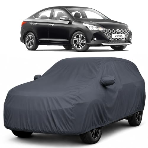 Image of Autofact Premium Car Cover for Verna 2017-2022 | All Weather Waterproof Full Body Car Cover | Light-Weight Triple-Stitched Outdoor Shield with UV Protection, Dustproof & Heat-Resistant