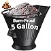 AMAGABELI GARDEN & HOME Bucket for Fireplace Assembled Pellet Stove Hot Ashes Carrier Container Black Fireside Fuel Can Sturdy Fire Place Burning Wood Holder Hearth Tools
