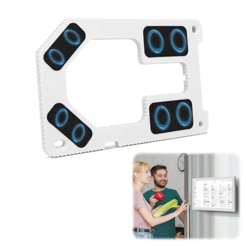 Magnetic Fridge Mount for 15 Calendar 1st Gen Only Not Fit 2nd Gen; 8 Encased 20-lb Magnets Scratch-Guard Silicone Pads Reinforced One-Piece Bracket No-Wobble Stable Easy Install
