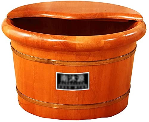Balde para baño de pies de madera de roble 41x31x26 cm