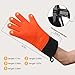 GEEKHOM BBQ Gloves Heat Resistant Oven Mitts - Silicone Grilling Gloves with 13.7