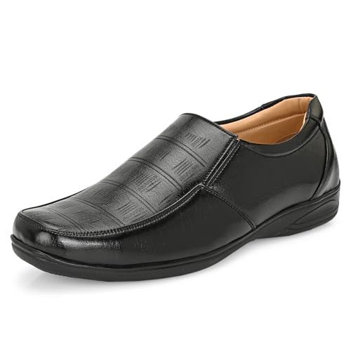 Image of Centrino Slip-on Men's Formal Shoe | Stylish with Soft Cushioned Insole | Trendy Non Lace-Up Design | Perfect for Formal & Office Wear (7680)