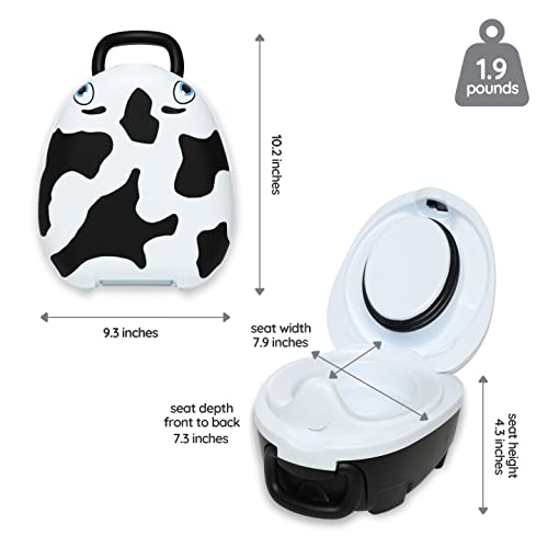 My Carry Potty - Cow Travel Potty, Award-Winning Portable Toddler Toilet Seat For Kids To Take Everywhere #TOP4