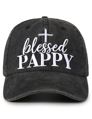 Image of InnoBeta Blessed Pappy Gifts Hat for Men, Pappy Gifts for Christmas, Fathers Day, Birthday, Adjustable Embroidered Baseball Cap