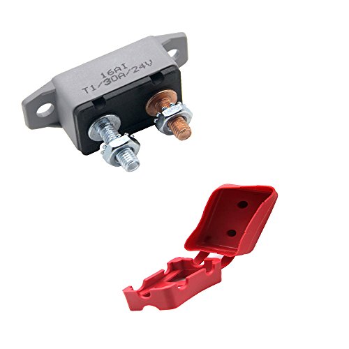 Zookoto 12-24V 30 Amp Atv Resettable Circuit Breaker Fuse Holder With Plastic Cover 30A #TOP1