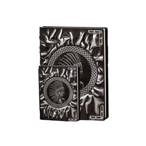 Carnet de notes rétro argent A5 avec couverture rigide ciselée haut de gamme