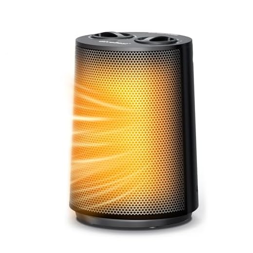 GiveBest Space Heater, 1500W Portable Heaters for Indoor Use, PTC Ceramic Heater with Heating and Fan Modes, Overheat & Tip-Over Protection, Ideal for Bedroom, Office & Desk Use, Black