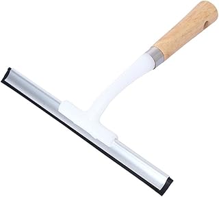 Cabilock Shower Cleaning Tool Window Washer Squeegee Car Tool Handle Window Cleaner Bathroom Squeegee Windscreen Handheld Squeegee Cleaner Window Cleaning Wooden Handle Rubber
