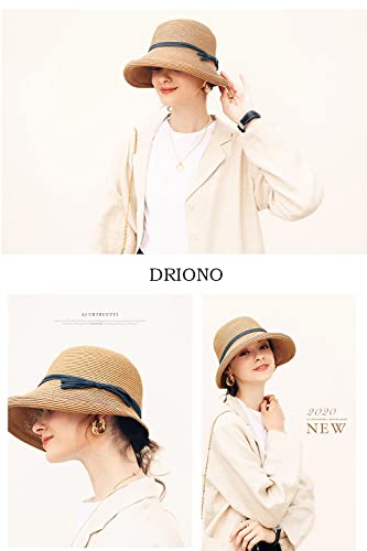 Sombrero de paja para mujer estilo verano playa miniatura 7