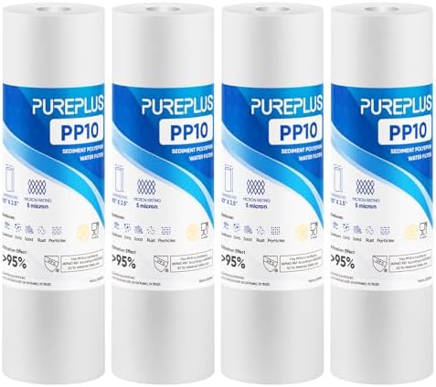 1 Micron 10x2.5" Whole House Water Filter - CTO Carbon Block, 2-Pack, Fits GE, Culligan, DuPont Systems
