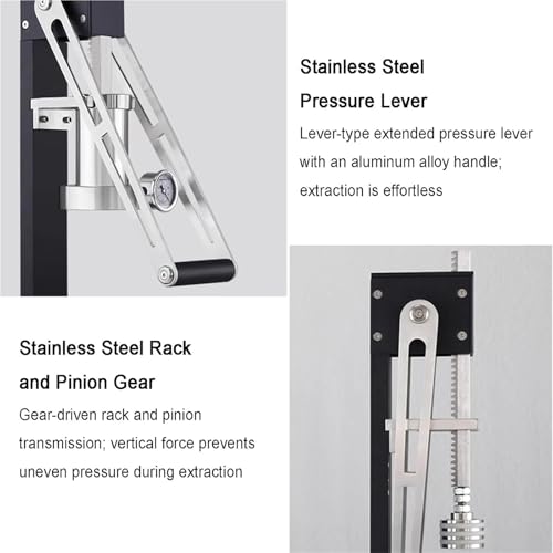 Generisch Manuelle Espressomaschine mit Hebelpresse, Manometer, Kolbenkern, Vorheizfunktion, for 58-mm-Siebträger, nicht elektrisch(White) 7 Generisch Manuelle Espressomaschine mit Hebelpresse, Manometer, Kolbenkern, Vorheizfunktion, for 58-mm-Siebträger, nicht elektrisch(White)