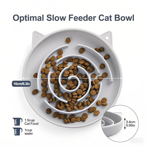 Katzenfutter-Labyrinth – Lustiger Puzzle-Futterspender für Katzen, langsamer Futternapf | Katzenfutter-Labyrinth-Spielzeug, interaktiver Katzen-Puzzle-Futterspender, Beschäftigungsspielzeug für Katzen