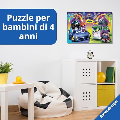 Ravensburger - Puzzle Dc Batwheels, Idea Regalo Per Bambini 4+ Anni, Gioco Educativo E Stimolante, 2 Puzzle Da 24 Pezzi, 26X18 Cm - 7