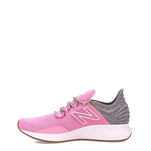 Image of New Balance Kid's Fresh Foam Roav V1 Lace-up Running Shoe Sneaker, Candy Pink /Light Aluminum, 4 Big Kid