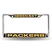 NFL Green Bay Packers Laser-Cut Chrome Auto License Plate Frame