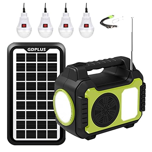 Solar Generators for Home Use,Portable Power Station with Solar Panel for Emergency Power Supply,Solar Powered Generator for camping,4 Sets LED Light (Green&Black)