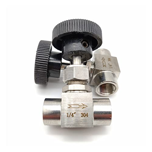 Vanne à aiguille 1/4 acier inoxydable 304 finition haute précision - 6