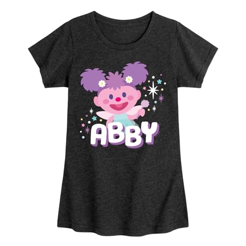 Sesame Street - Abby Cadabby - Girls Fitted Short Sleeve Graphic T-Shirt