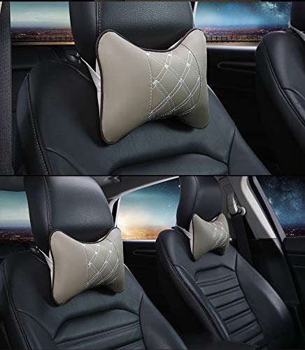 Almohada para el Cuello del Coche Reposacabezas del asiento del automóvil Cuatro temporadas Universal Premium Danny Cuero Almohada Rellena Espacio Algodón Auto Protección Cuello Almohada Almohada de C