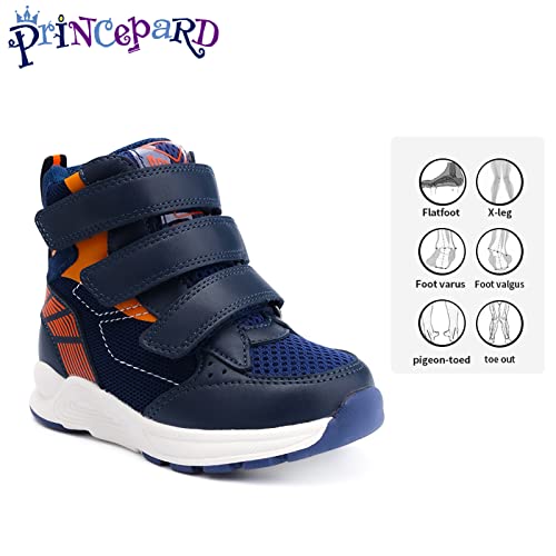 princepard Toddlers Orthopedic Shoes,Kids High Top Corrective Sneakers with Arch & Ankle Support for Girls and Boys to Correct Foot Problems2