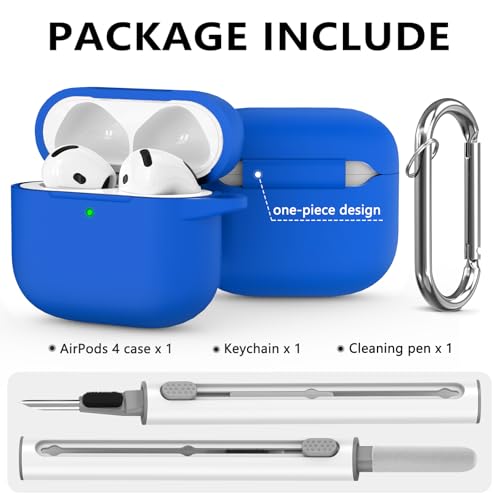 Image of Ljusmicker for AirPods 4 Case 2024 with Cleaner Kit,Blue