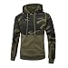 Produktbild SwissWell Herren Camouflage Kapuzenjacke Sweatjacke Hoodie Jacke Pullover Mit Kapuze Reißverschluss Und Fleece-Innenseite Outdoor