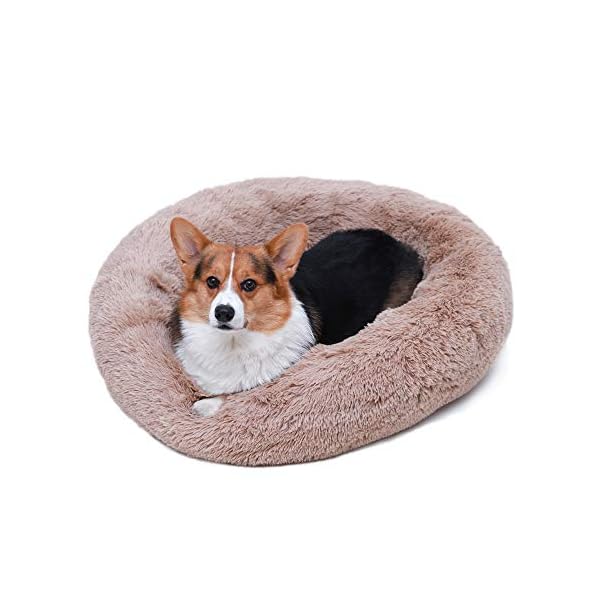 36”/30”/23” Faux Fur Round Dog Bed Machine Washable Anti Anxiety Cuddler Donut Dog Bed Fluffy Self Warming Cat Bed Ultra Soft Pet Bed for Large Medium Small Dogs Cats 36”/30”/23” Faux Fur Round Dog Bed Machine Washable Anti Anxiety Cuddler Donut Dog Bed Fluffy Self Warming Cat Bed Ultra Soft Pet Bed for Large Medium Small Dogs Cats