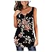 2022 Debardeur Sport Femme - Imprimé Floral Tops Tunique Casual Style Urbain Moderne RéGlable Strap Spaghetti Crop Top Sexy pour Vacance FêTe Club Sortie