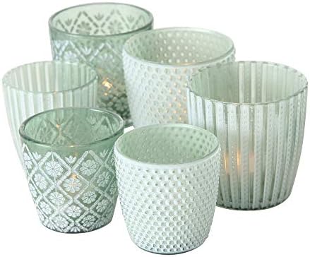 B.o.l.t.z.e 6 x Lantern Patty Green Height 7-9 cm
