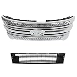 munirater Chrome Snap On Grille Overlay Full Front Grill Covers Insert Replacement for 2011-2015 Explorer