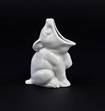 Weißporzellan Porzellan-Vase Hund uni-weiss