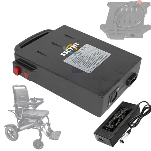 SSCYHT Batterie Remplacement Lithium 7S 29,4V pour Fauteuil Roulant électrique Pliable 24V 10Ah 12Ah pour Accessoires Fauteuil Roulant motorisé 50-288W avec...