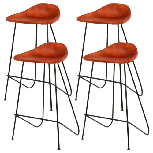 famlights Ringo-Living Barhocker Echtleder, Barhocker 4er Set, Barhocker...