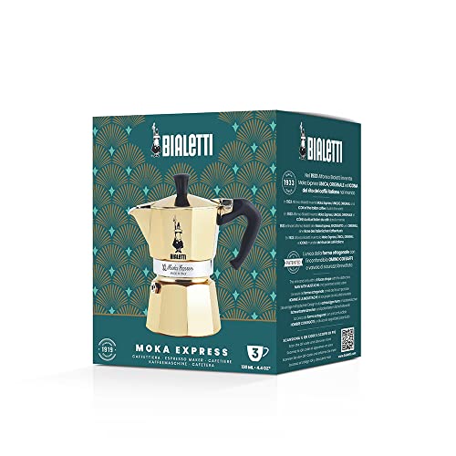 Bialetti Cafeteira Moka Express Gold 3 xícaras