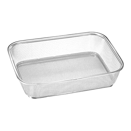 Colador de malla fina de acero inoxidable 13.4x9.8x3.1 pulg