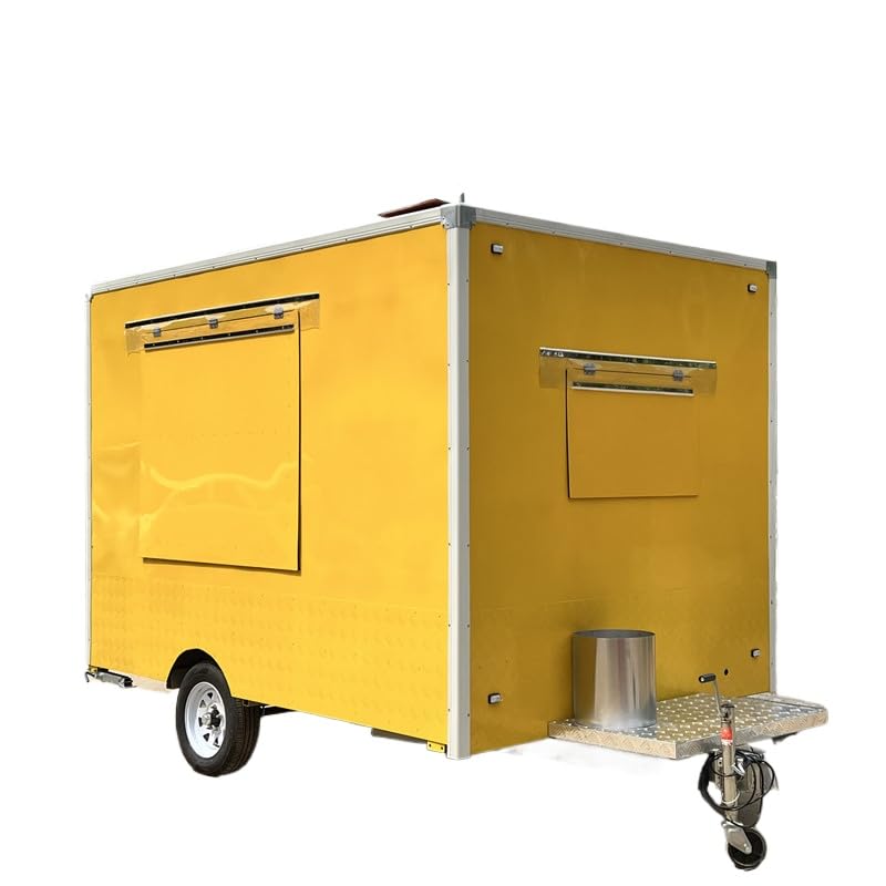 Mobile Street Food Truck con estación de taco, barra de licuado de fideos, congelador y enfriador de bebidas para eventos gourmet, ferias callejeras y zonas turísticas