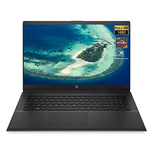 Image of HP Notebook Laptop, 17.3 inch Full HD Display, AMD Ryzen 7 5825U Processor, 64GB RAM, 2TB SSD, FP Reader, Webcam, HDMI, Wi-Fi 5, Windows 11 Home, Black