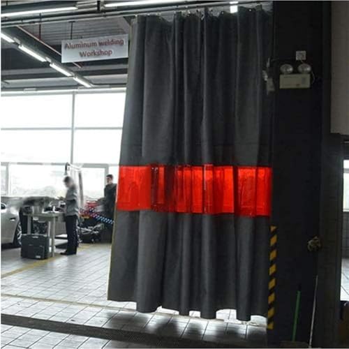 Générique Bâche de soudage en Rouleau, ignifugée, imperméable, résistante à l'usure et revêtue de Silicone, avec fenêtres intégrées. Rideau de Protection Anti-UV pour sou