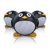 ♬MULTIFUNCIÓN--Batería de iones de litio de 400 mAh incorporada, el altavoz puede reproducir hasta 3 horas a plena potencia. Se puede conectar al altavoz a través del conector de audio AUX-IN de 3,5 mm si el dispositivo no tiene función Bluetooth. Y solo puede colocar la tarjeta Micro SD en el altavoz para reproducir música. Micrófono incorporado para llamadas manos libres.