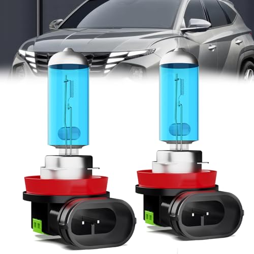 LECCIBUB Fog Light Bulbs Compatible With Hyundai Tucson 2019-2021, H11 Fog Lights Halogen Light Bulb, Super Bright 6000K White, Plug and Play, Pack of 2