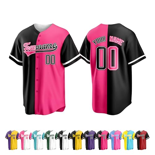 Custom Baseball Jersey for Teams Fans Personalized Button Down Shirts Stitch Print Name Number for Men Women Youth miniatura 1