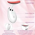 Face and Neck Massager Tool, 7-in-1 Color Red-Light-Therapy Wand for Skin Care, White - Image 4