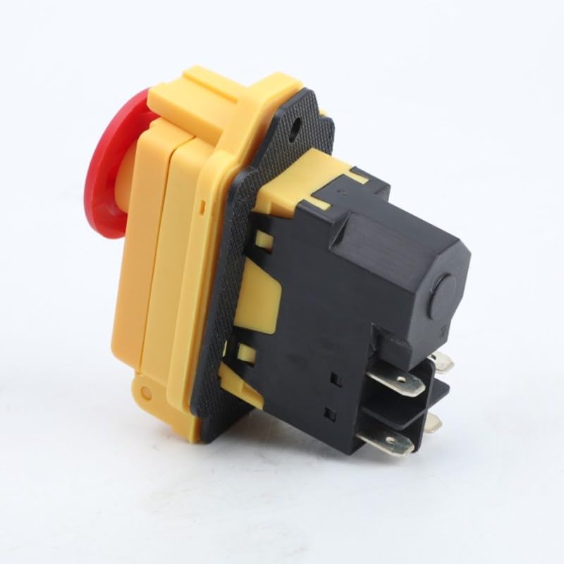 Electromagnetic Switch 4/5 Pin 120V 220V ON-Off Momentary Reset Push Button with Cover IP55 Waterproof ReplaceYCZ3-C，KJD17B(5 Pins,110V)