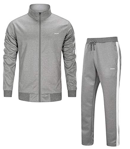 EKLENTSON Mens Jogging Suits Sets Stretchy Outdoor Cool Lightweight 2 Piece Set