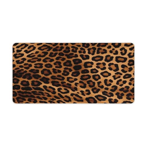 Cool Cheetah Leopard Desk Pad con Base de Goma Grande