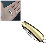 mini taschenmesser test Genietete Griffschalen aus fein laminiertem echtem Pakkaholz Handliche 65MM lang (zusammengeklappt)