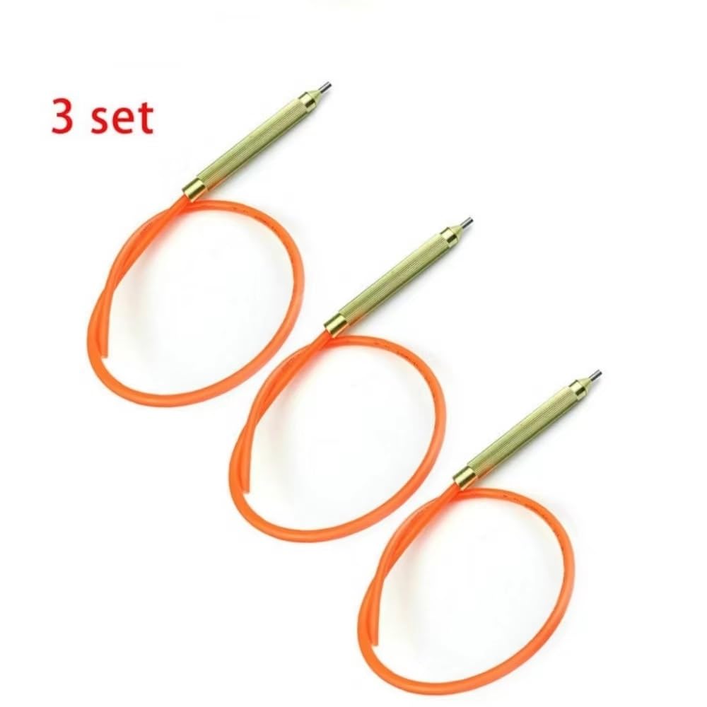 WENWENLEE Dental Laboratory sandblasting Machine Spare Parts sandblasting Machine Brass Handle Pen Tungsten Steel Nozzle Tool with 40 cm Silicone Tube(3 Sets)