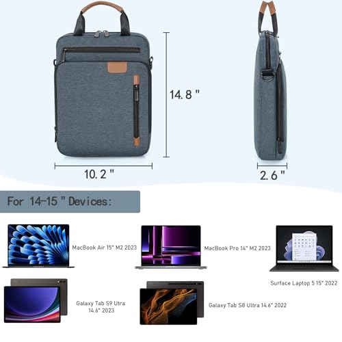 Image of Laptop Sleeve Bag,Padded Protective Travel Carrying Case for 15 inch MacBook Air M4 M3 M2 2025 2024 2023,Dell XPS 15 Plus,15 Inch Surface Laptop 7 /6 /5 /4 /3,Galaxy Tab S9 Utra 14.6 inch